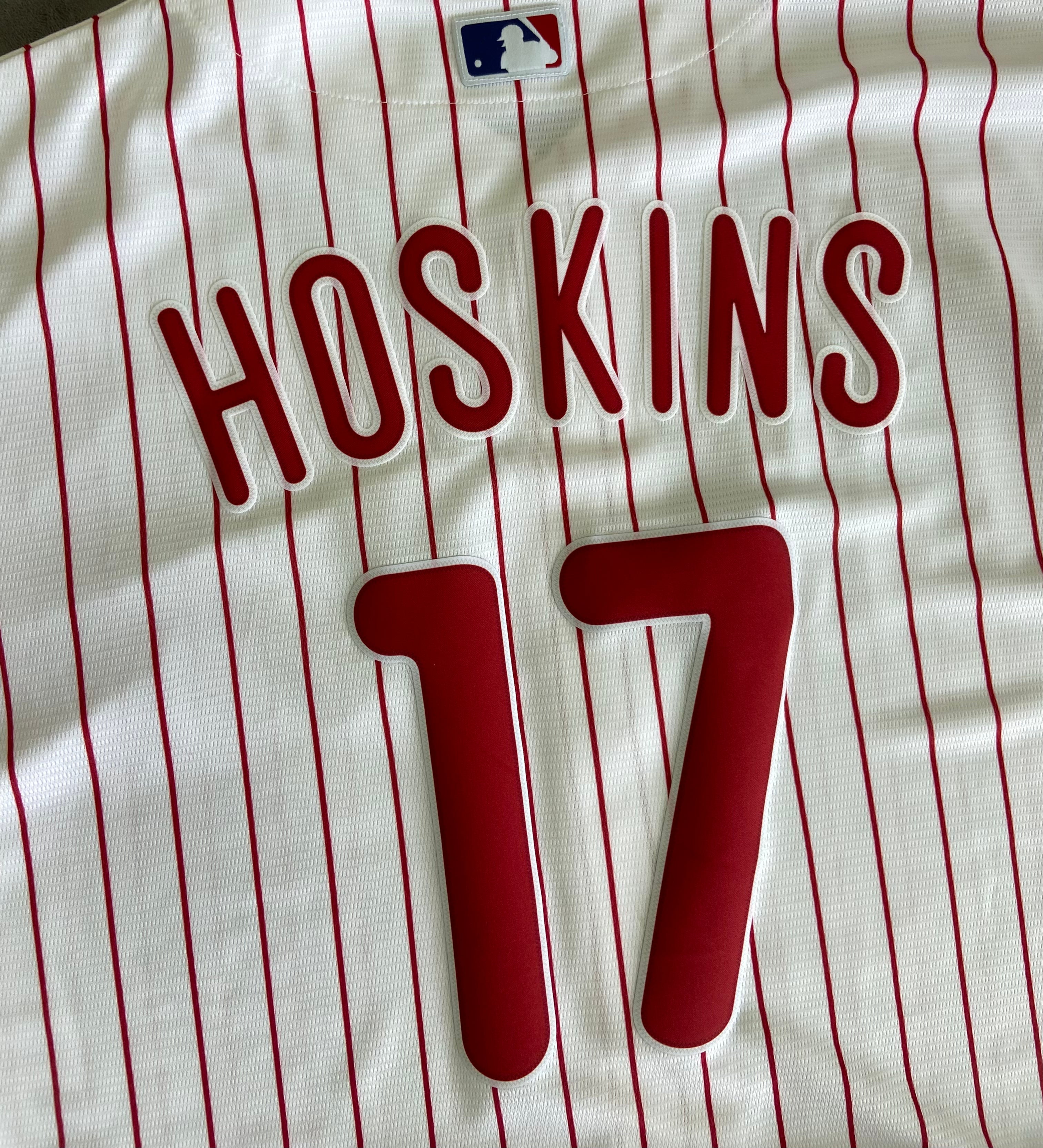 Nike Phillies Hoskins 17 Baseball Jersey