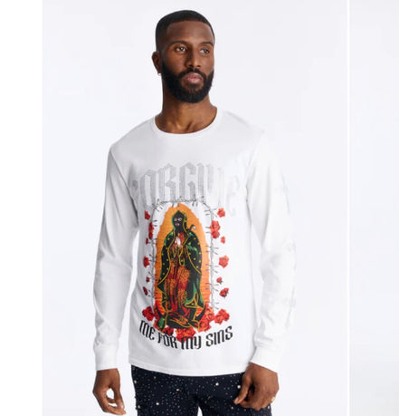 Forgive My Sins Rhinestone Long Sleeve T-Shirt