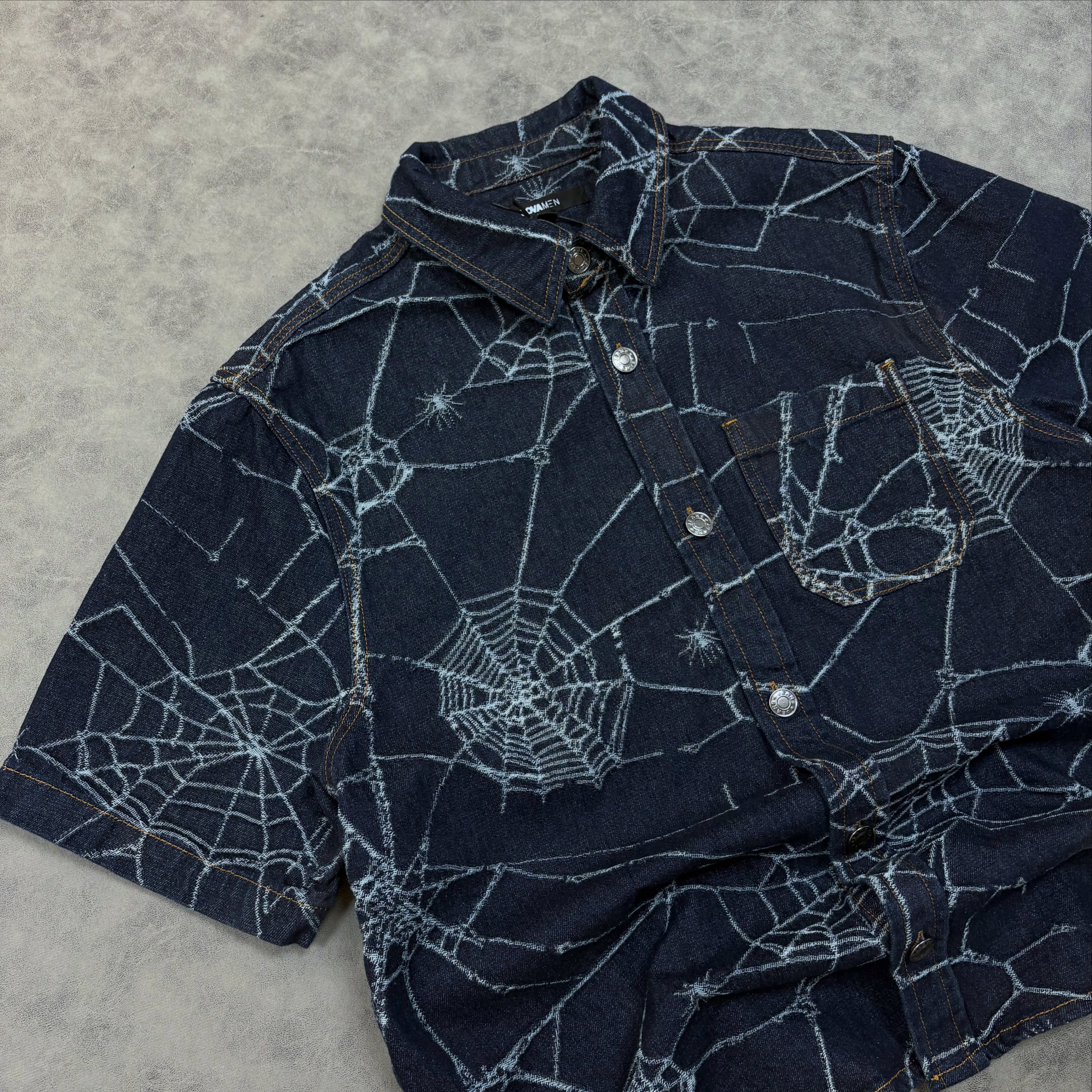 Widow Stitch Jacquard Denim  Shirt