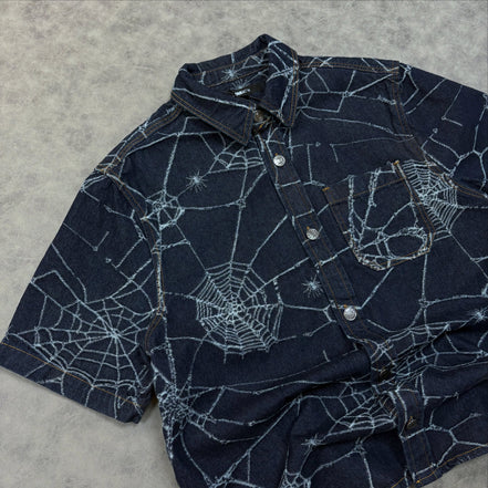 Widow Stitch Jacquard Denim  Shirt