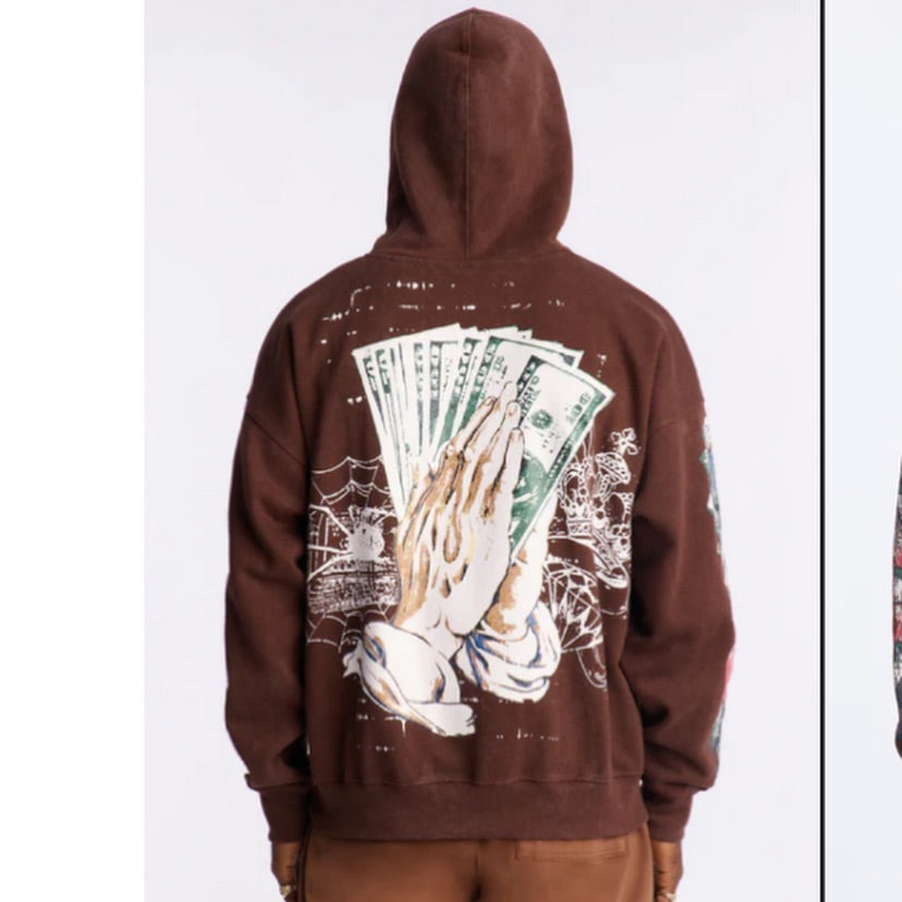 Stay Blessed Washed Oversized Boxy Hoodie