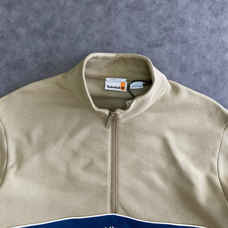 Timberland Cut-and-Sew Quarter Zip Crewneck