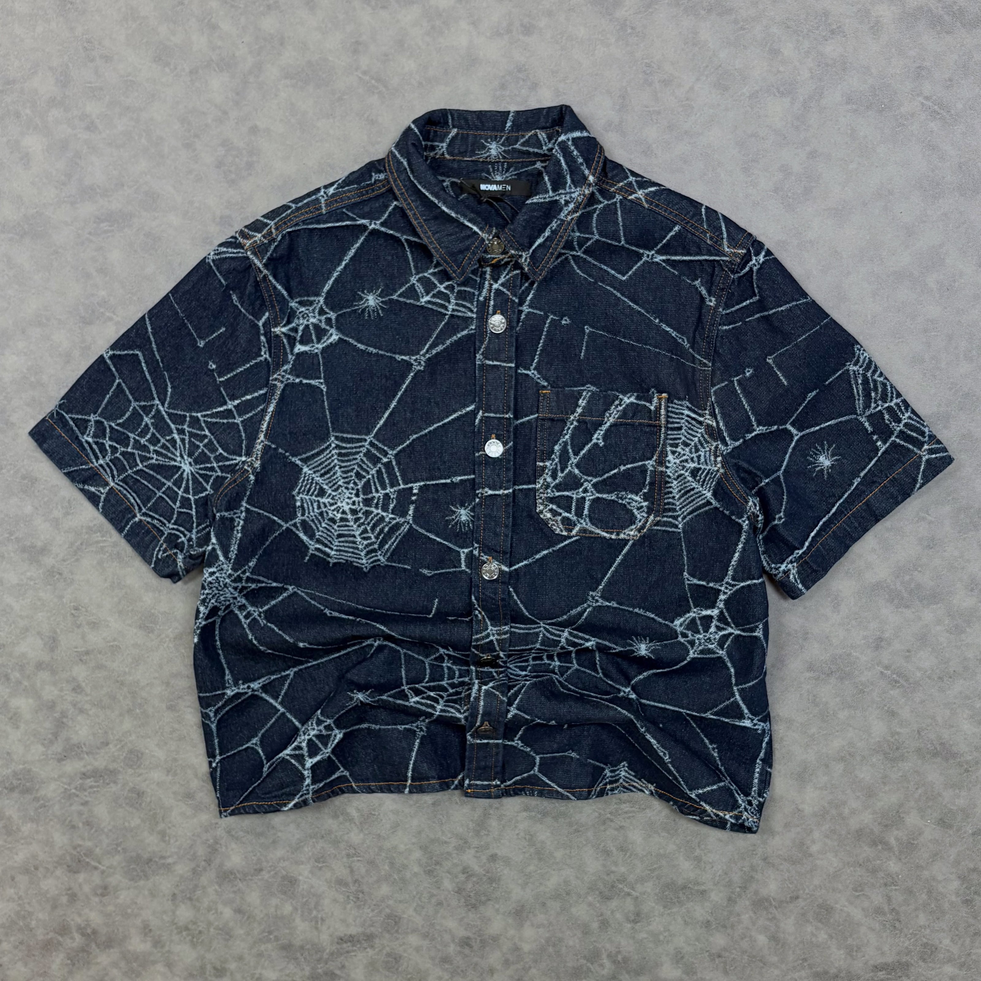 Widow Stitch Jacquard Denim  Shirt