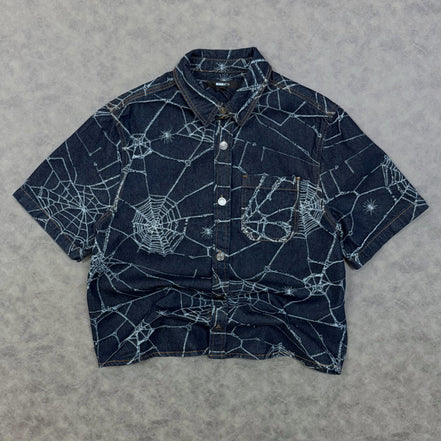 Widow Stitch Jacquard Denim  Shirt