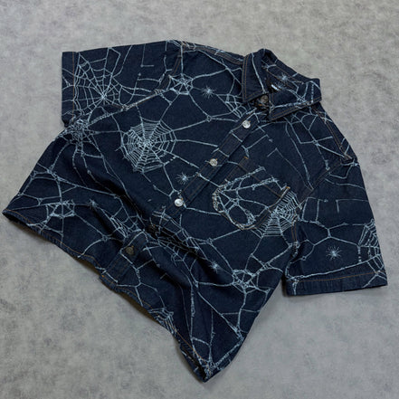 Widow Stitch Jacquard Denim  Shirt