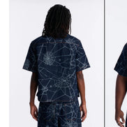 Widow Stitch Jacquard Denim  Shirt