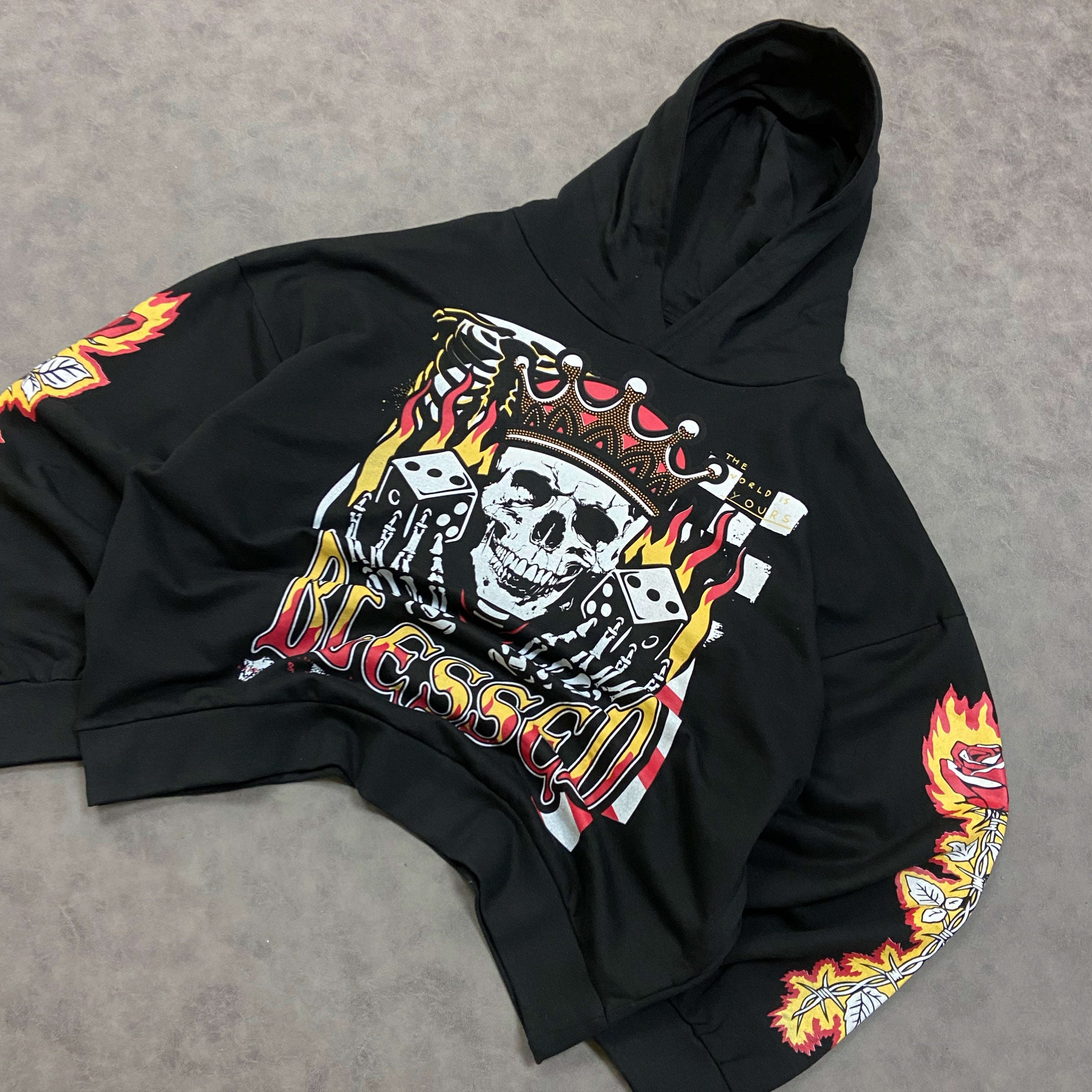 Reason Rhinestone Blessed Hoodie