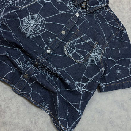 Widow Stitch Jacquard Denim  Shirt