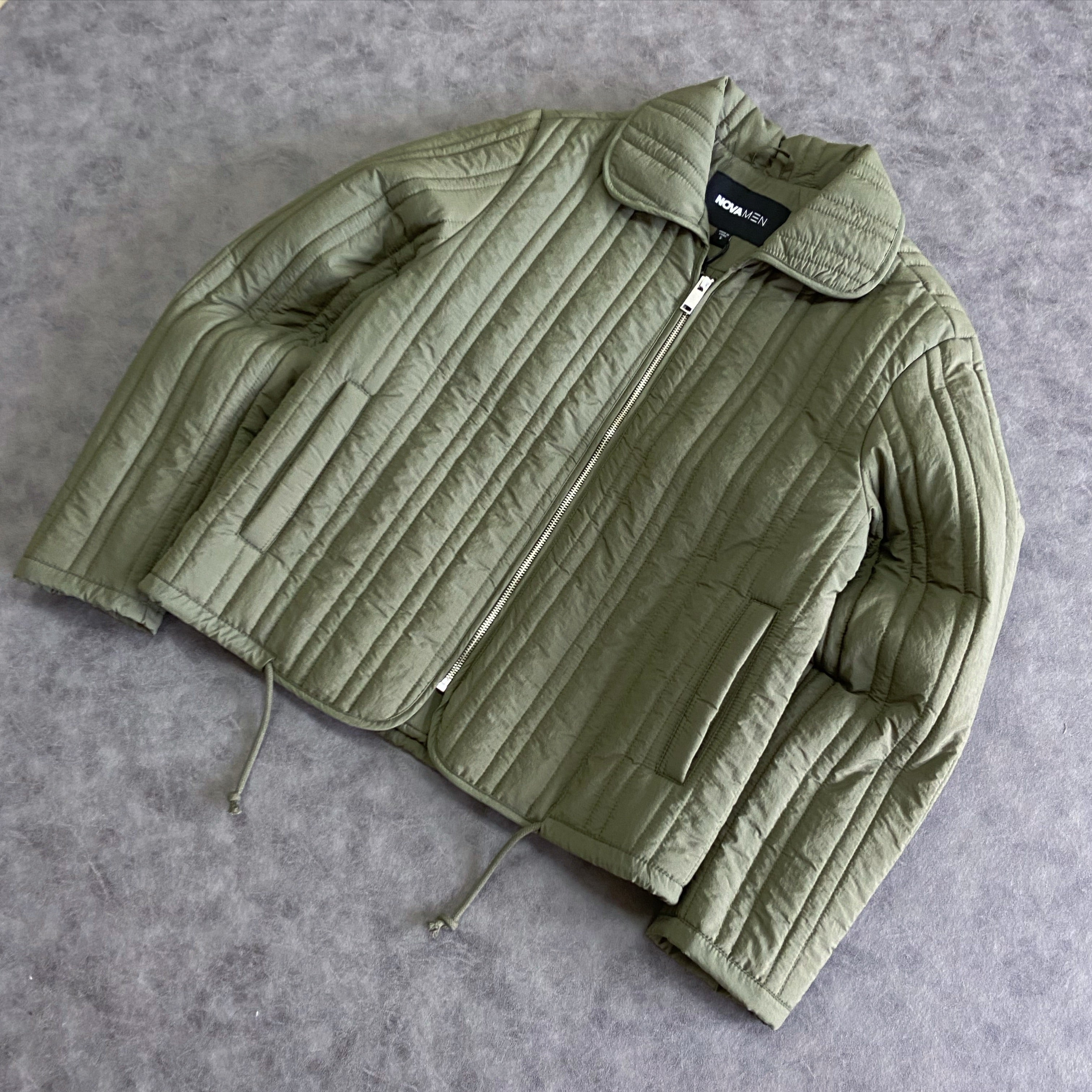 Relaxed Nylon Quilted Work - Oliva Jacket