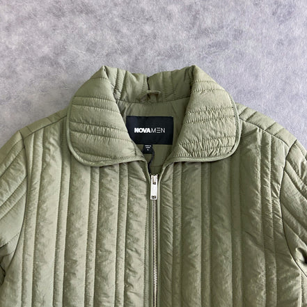 Relaxed Nylon Quilted Work - Oliva Jacket
