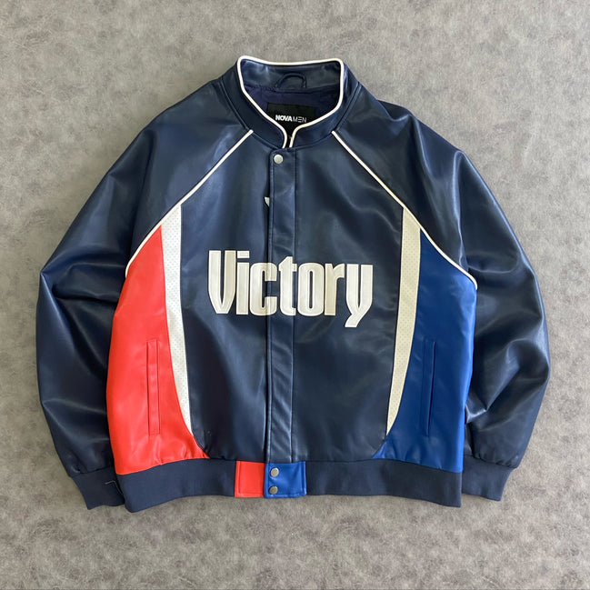 Victory King Racing Faux Leather Jacket
