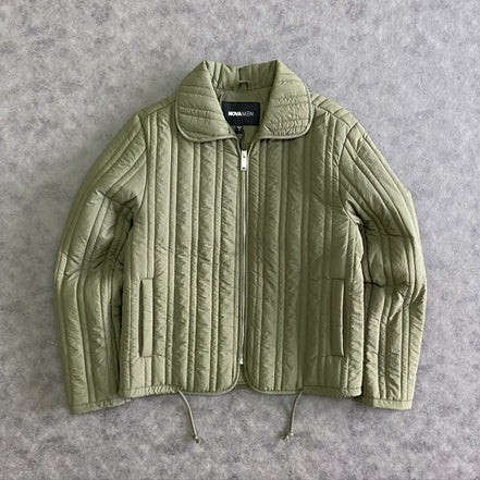 Relaxed Nylon Quilted Work - Oliva Jacket