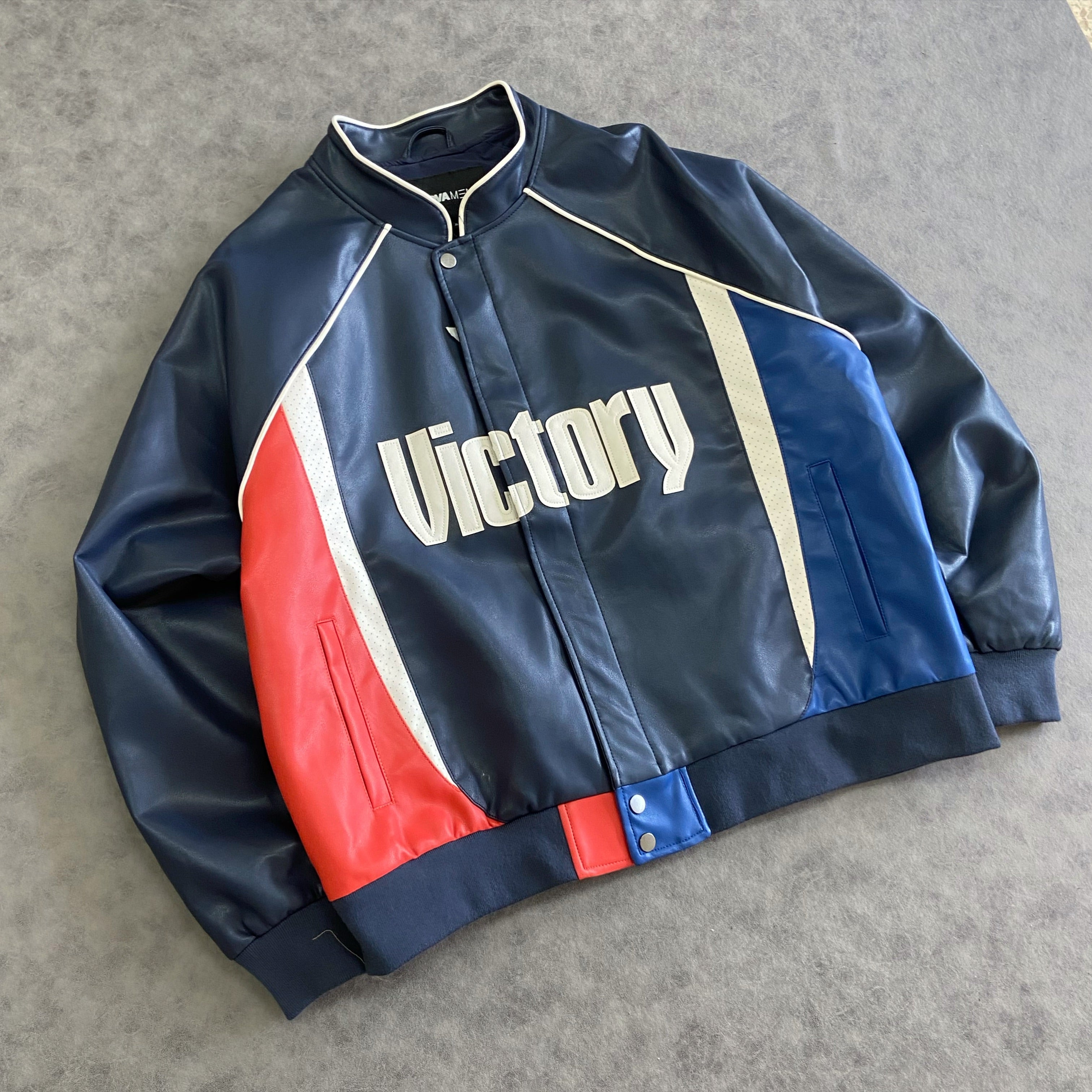 Victory King Racing Faux Leather Jacket