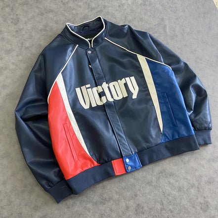 Victory King Racing Faux Leather Jacket