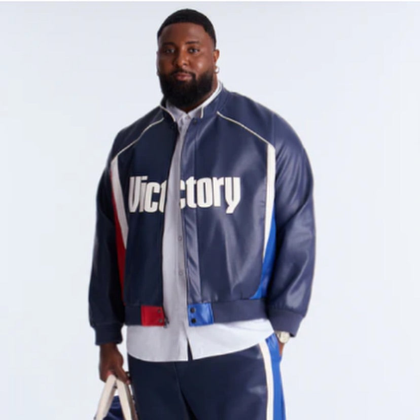 Victory King Racing Faux Leather Jacket