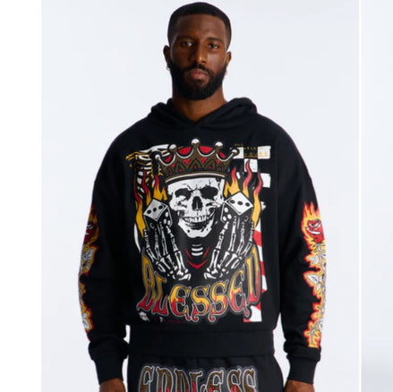 Reason Rhinestone Blessed Hoodie