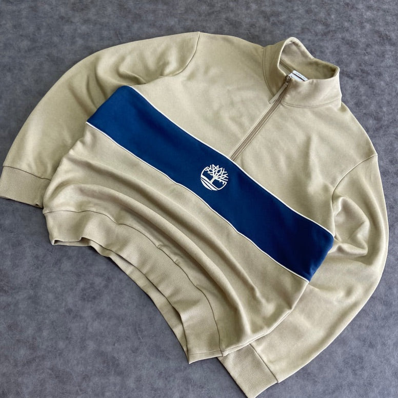 Timberland Cut-and-Sew Quarter Zip Crewneck