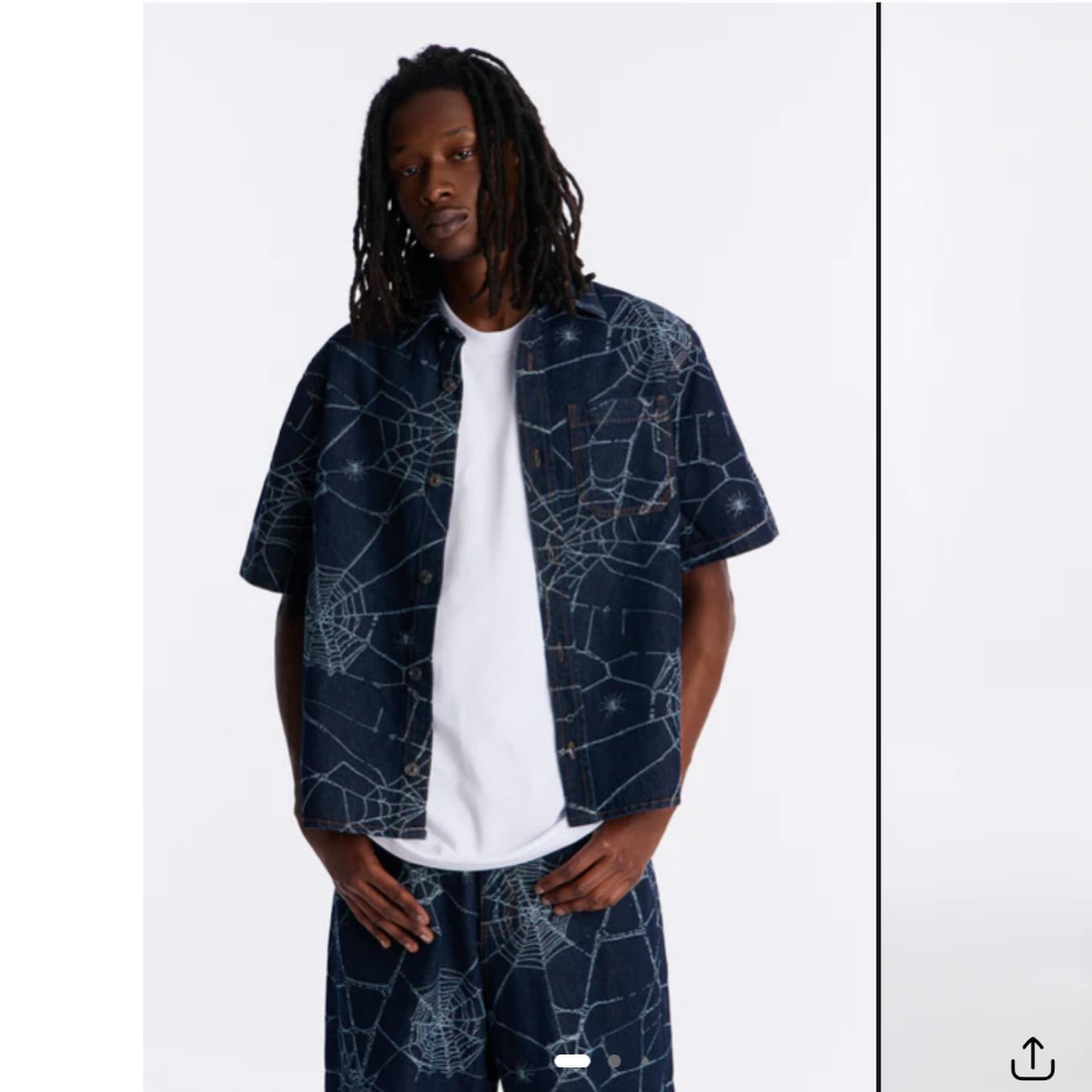 Widow Stitch Jacquard Denim  Shirt