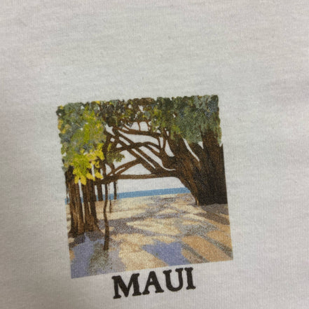 Banyan Tree Court - White Short Sleeve Crewneck T-Shirt