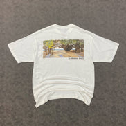 Banyan Tree Court - White Short Sleeve Crewneck T-Shirt