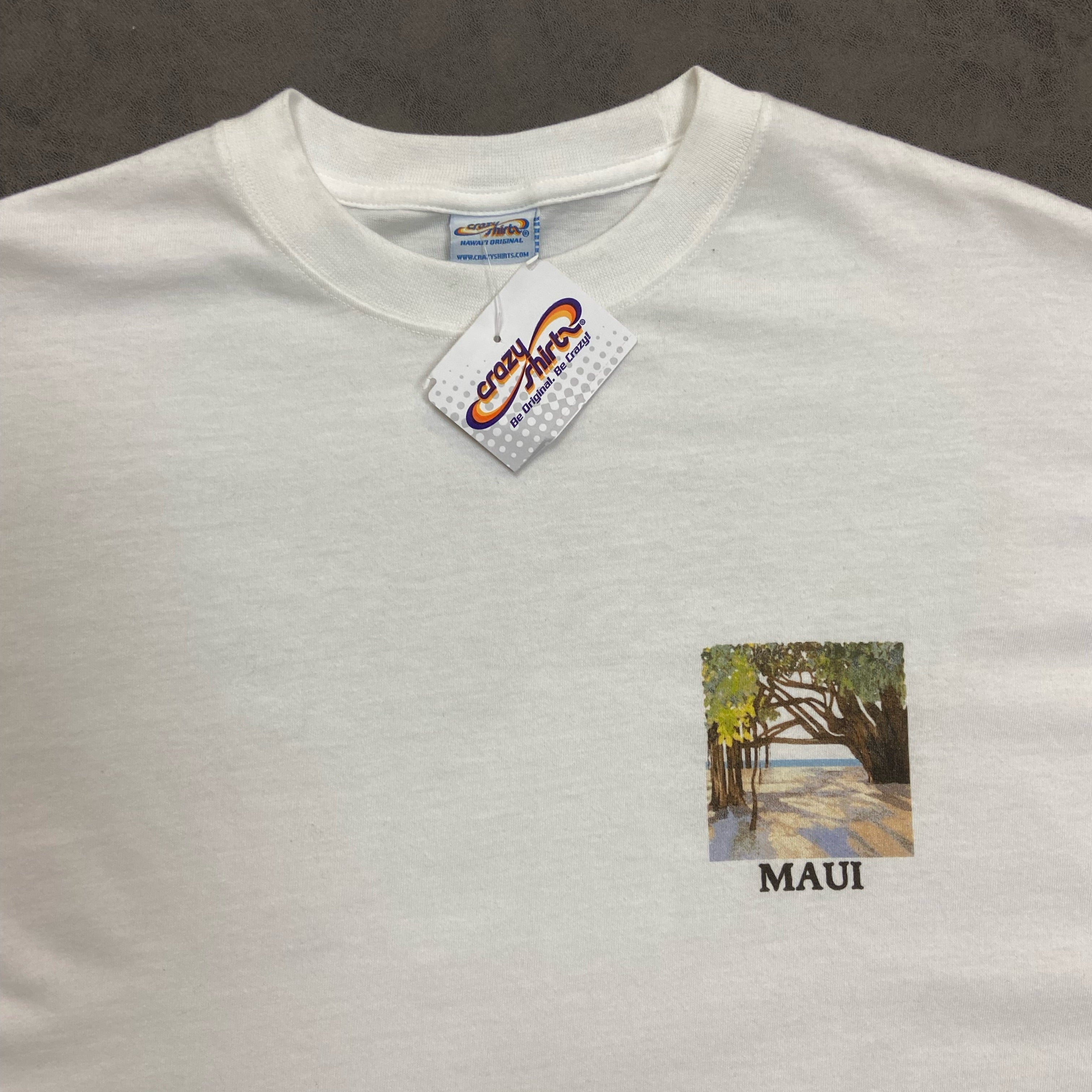 Banyan Tree Court - White Short Sleeve Crewneck T-Shirt
