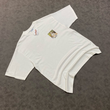 Banyan Tree Court - White Short Sleeve Crewneck T-Shirt