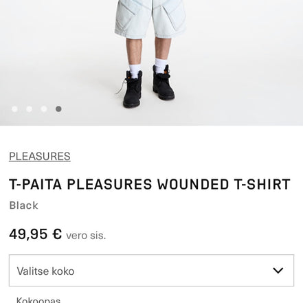 PLEASURES T-PAITA PLEASURES WOUNDED T-SHIRT