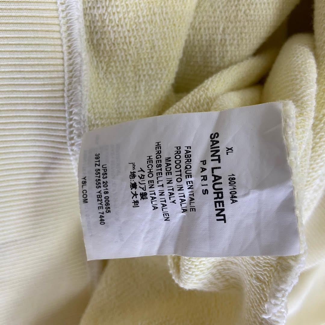 Saitn Lauren Paris Light Yellow Hoodie