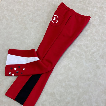V2 FLARE SWEATPANTS - RED