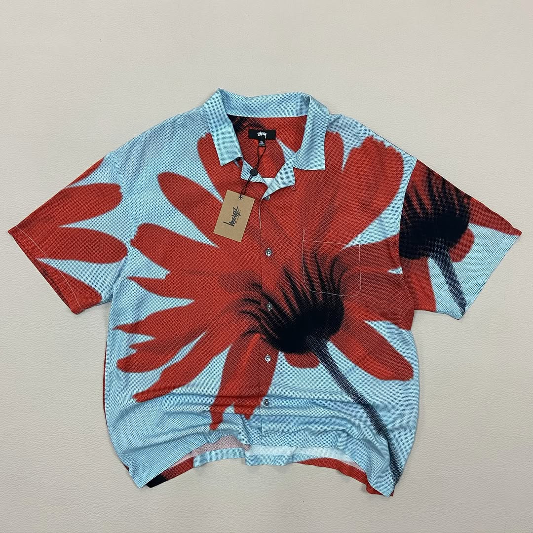 Stussy Halftone Flower Shirt
