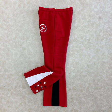 V2 FLARE SWEATPANTS - RED