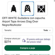 OFF-WHITE Airport Tape Arrows Diag Over Hoodie