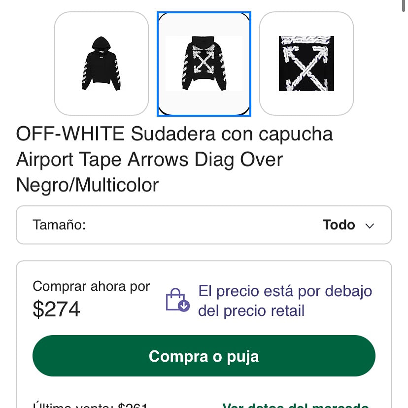 OFF-WHITE Airport Tape Arrows Diag Over Hoodie