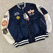 Alpha Nylon Reversible Varsity Jacket