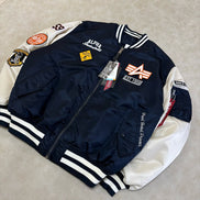 Alpha Nylon Reversible Varsity Jacket