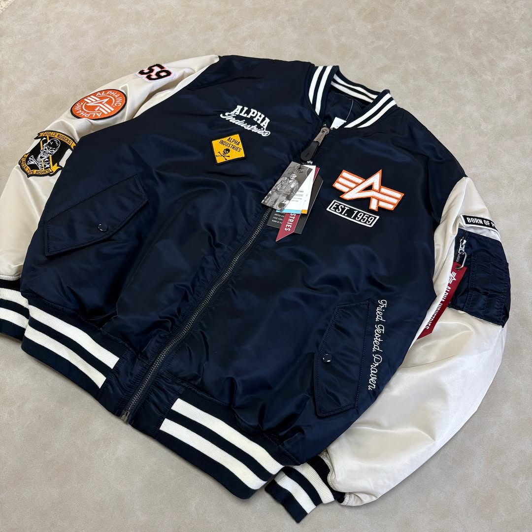 Alpha Nylon Reversible Varsity Jacket