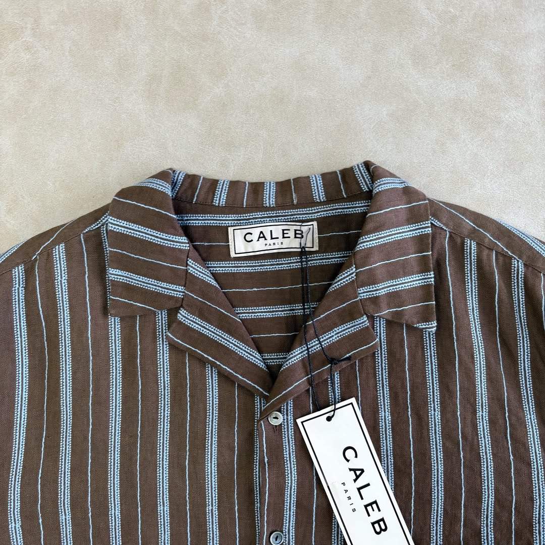 VALEN PARIS LINEN SHIRT WITH EMBROIDERY