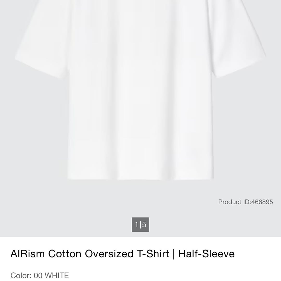 AIRism Cotton Oversized T-Shirt