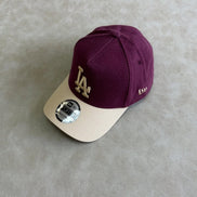 Los Angeles Dodgers New Era Maroon Moleskin Crown A-Frame