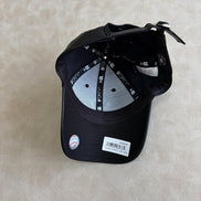 New York Yankees Crinkled Pu 9FORTY Cap ( Black )