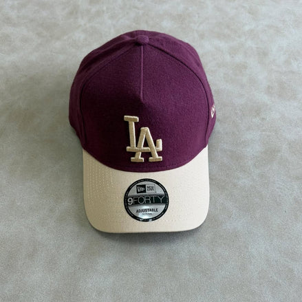 Los Angeles Dodgers New Era Maroon Moleskin Crown A-Frame