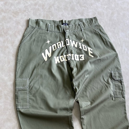 Relaxed Ripstop Cargo Worldwide Print Trouser