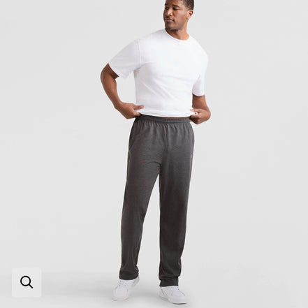 LIGHTWEIGHT LOUNGE PANTS, OPEN HEM, C LOGO - BIG & TALL