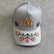 New York Yankees Floral Icon Trucker A-Frame Snapback