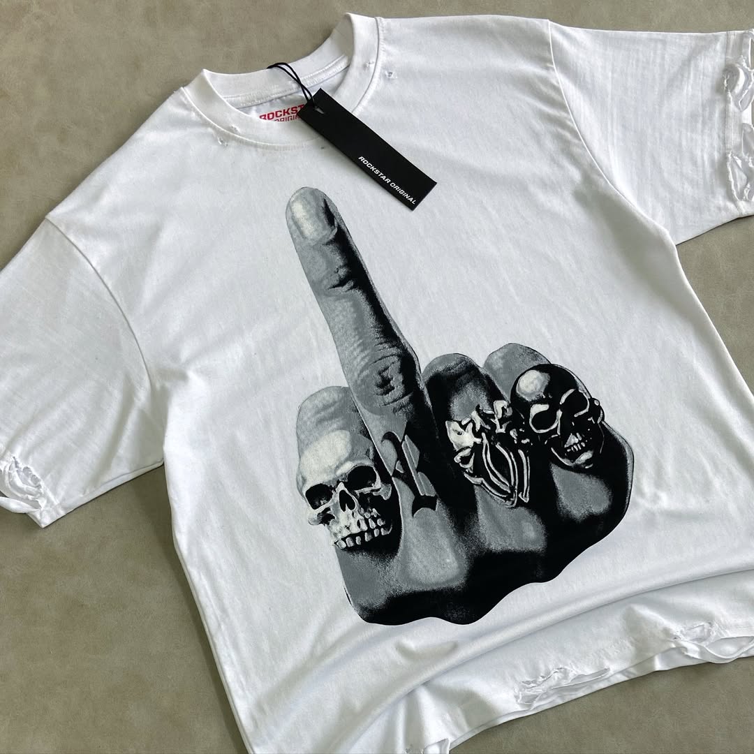 Ummar White Oversized Graphic T-Shirt