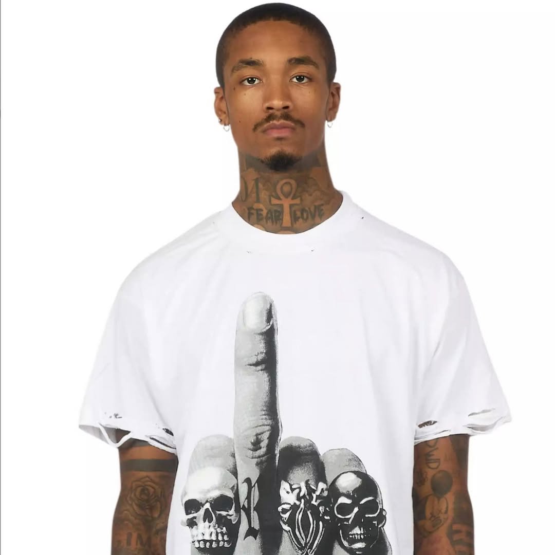 Ummar White Oversized Graphic T-Shirt