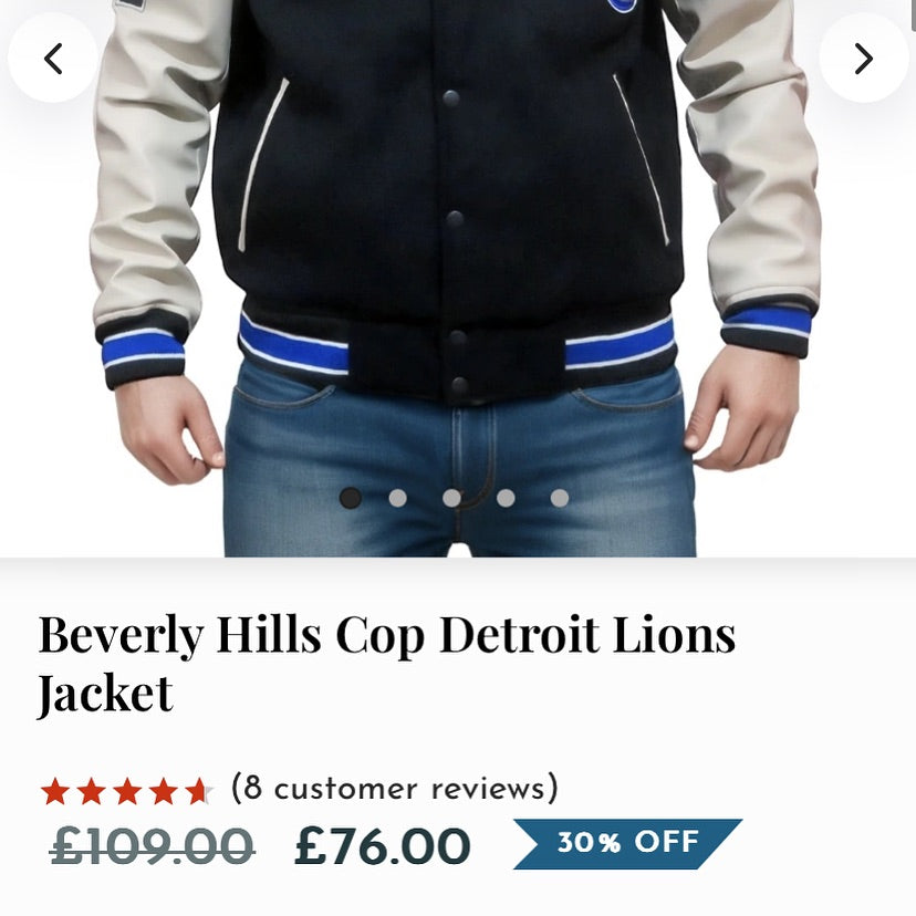 Beverly Hills Cop Detroit Lions Jacket