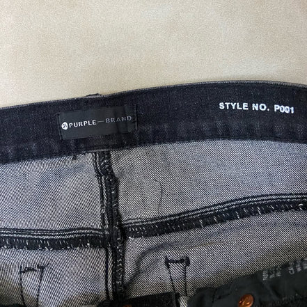 Purple Brand Light Indigo Paint Blowout Jeans