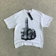 Ummar White Oversized Graphic T-Shirt