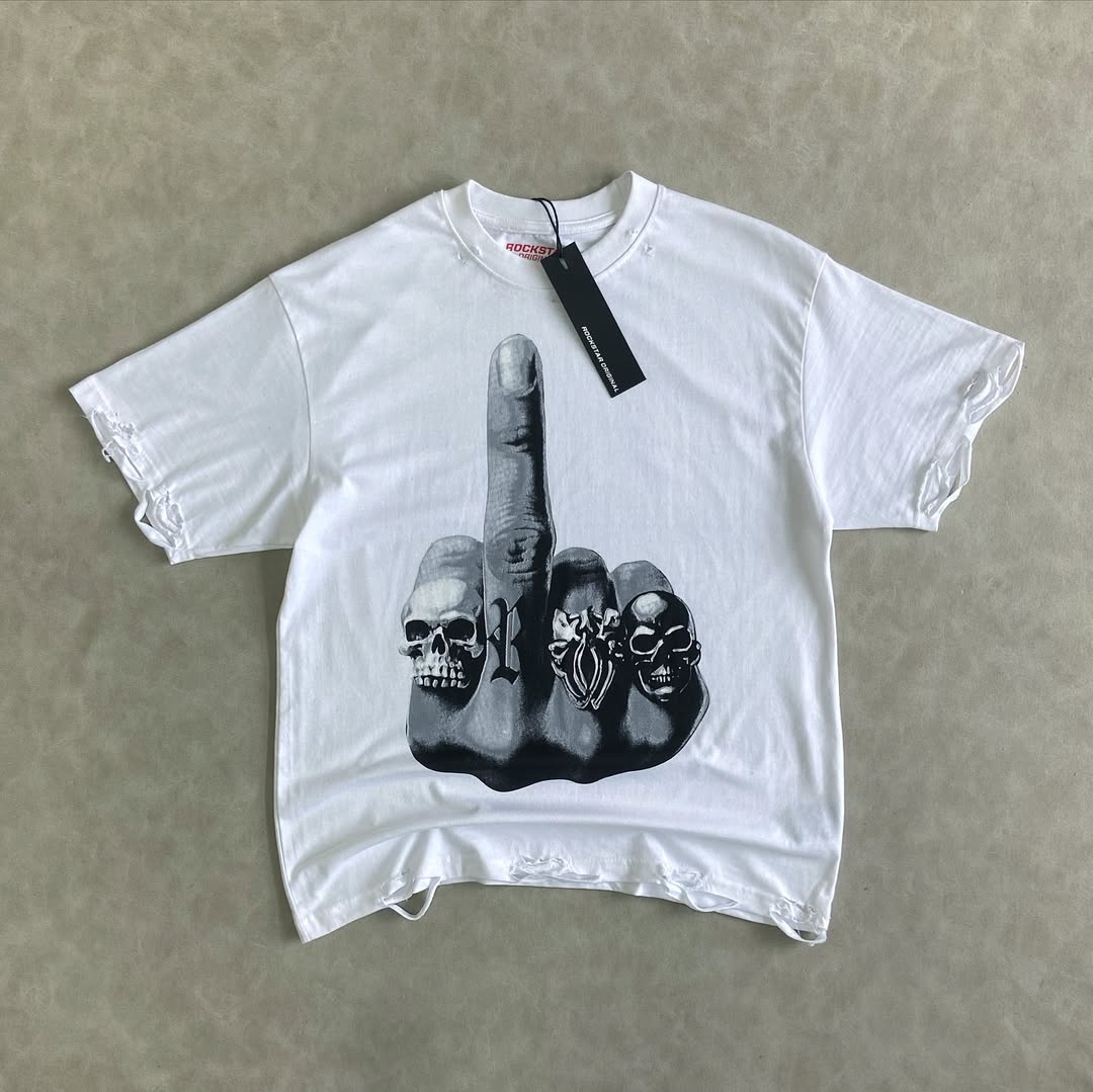 Ummar White Oversized Graphic T-Shirt